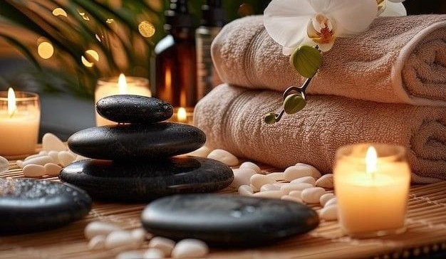 Masaje con piedras calientes